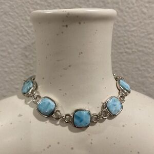 Larimar sterling silver bracelet